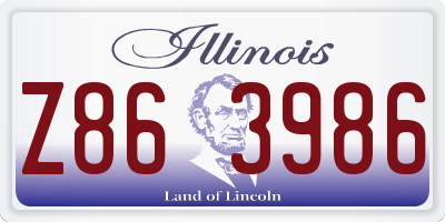 IL license plate Z863986