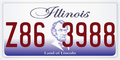 IL license plate Z863988
