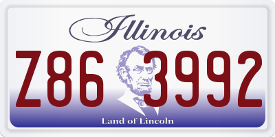 IL license plate Z863992