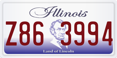 IL license plate Z863994