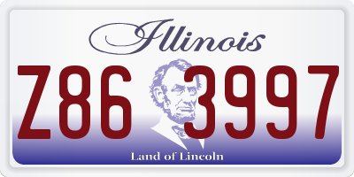 IL license plate Z863997