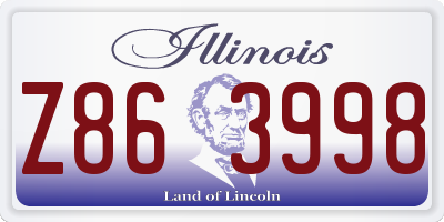 IL license plate Z863998