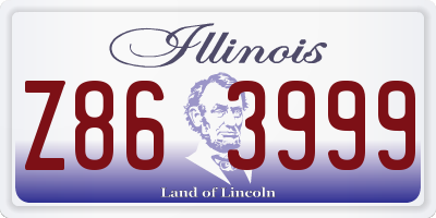IL license plate Z863999