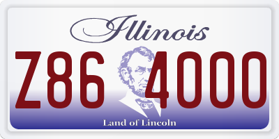 IL license plate Z864000