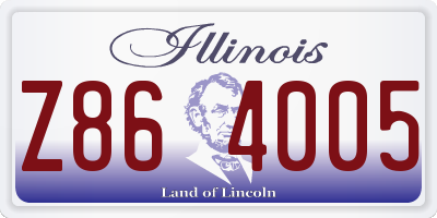 IL license plate Z864005
