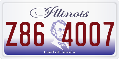 IL license plate Z864007