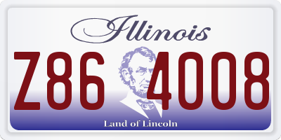 IL license plate Z864008