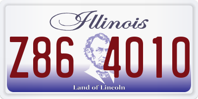 IL license plate Z864010