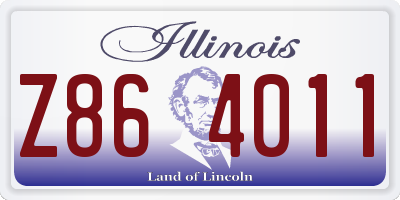 IL license plate Z864011