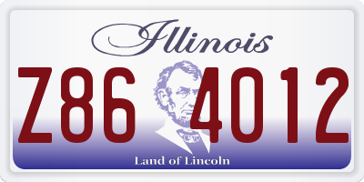 IL license plate Z864012