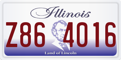IL license plate Z864016