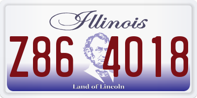IL license plate Z864018