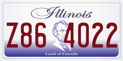 IL license plate Z864022