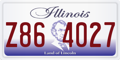 IL license plate Z864027