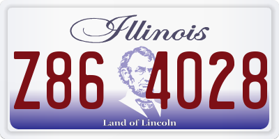 IL license plate Z864028