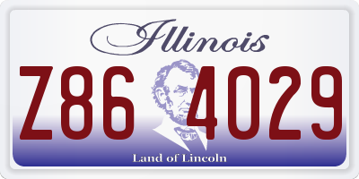 IL license plate Z864029