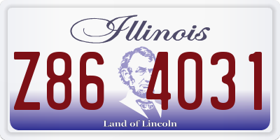 IL license plate Z864031