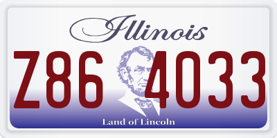 IL license plate Z864033