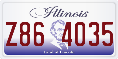 IL license plate Z864035