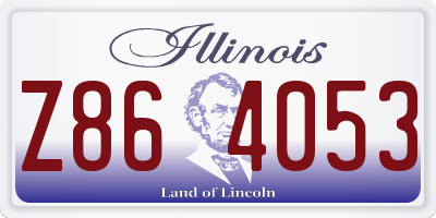 IL license plate Z864053