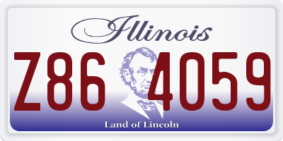IL license plate Z864059
