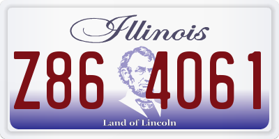 IL license plate Z864061