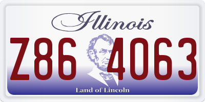 IL license plate Z864063