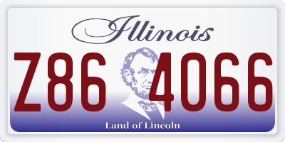 IL license plate Z864066