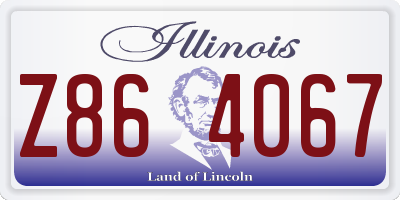 IL license plate Z864067