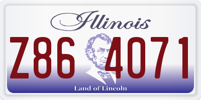 IL license plate Z864071