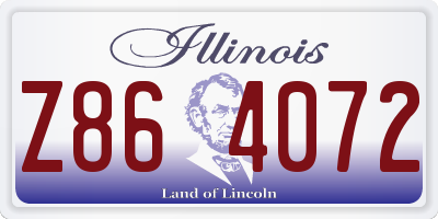 IL license plate Z864072