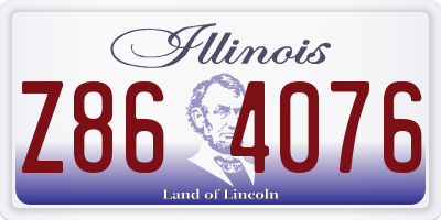 IL license plate Z864076