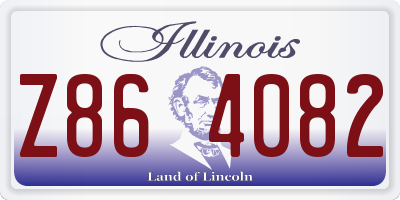 IL license plate Z864082
