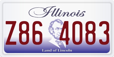 IL license plate Z864083