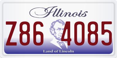 IL license plate Z864085