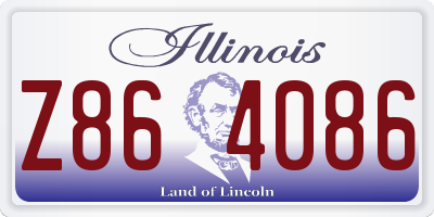 IL license plate Z864086