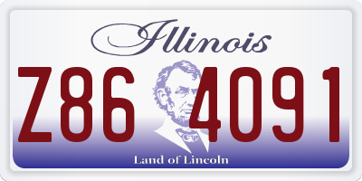 IL license plate Z864091