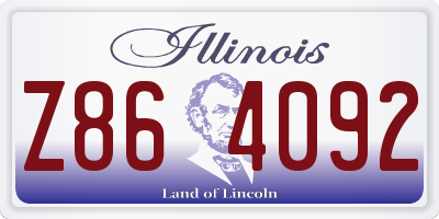 IL license plate Z864092