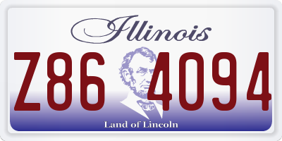 IL license plate Z864094