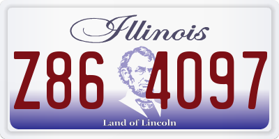 IL license plate Z864097