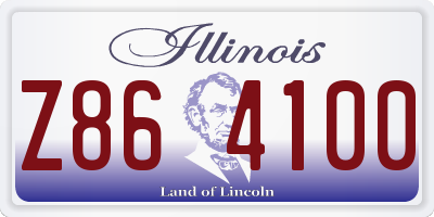 IL license plate Z864100