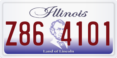 IL license plate Z864101