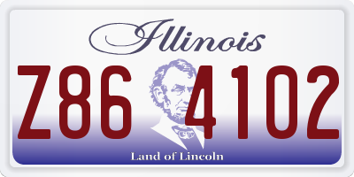 IL license plate Z864102