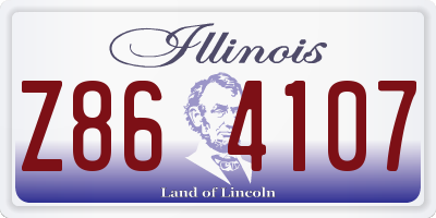 IL license plate Z864107