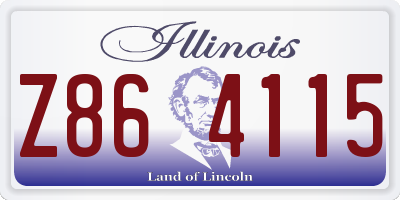 IL license plate Z864115