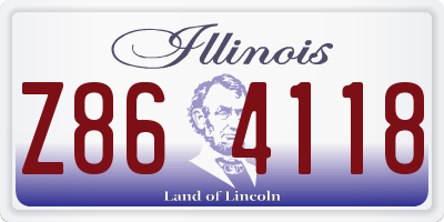 IL license plate Z864118