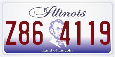 IL license plate Z864119