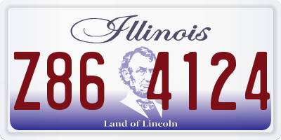 IL license plate Z864124