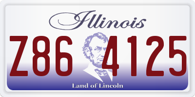 IL license plate Z864125