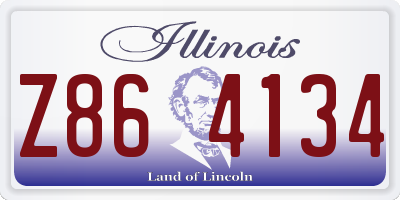 IL license plate Z864134